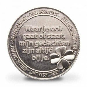 Geluksmuntje Ik denk aan je